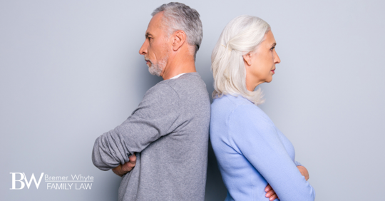 Couple mad at each other, standing back to back