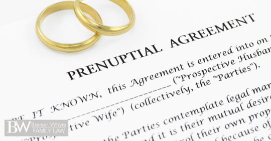 image of prenuptial agreement document