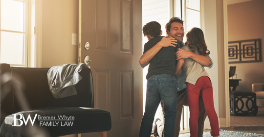 Image of father hugging his kids