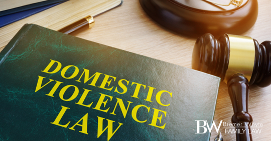 Image of domestic violence law book and gavel