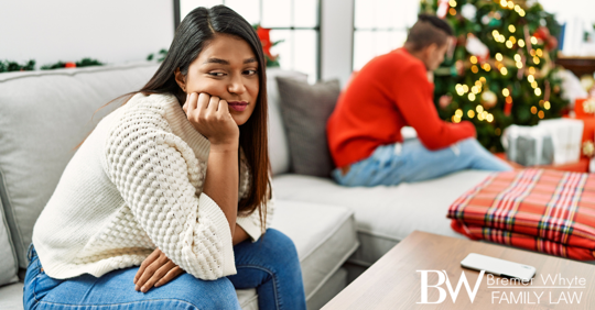Upset couple at Christmas