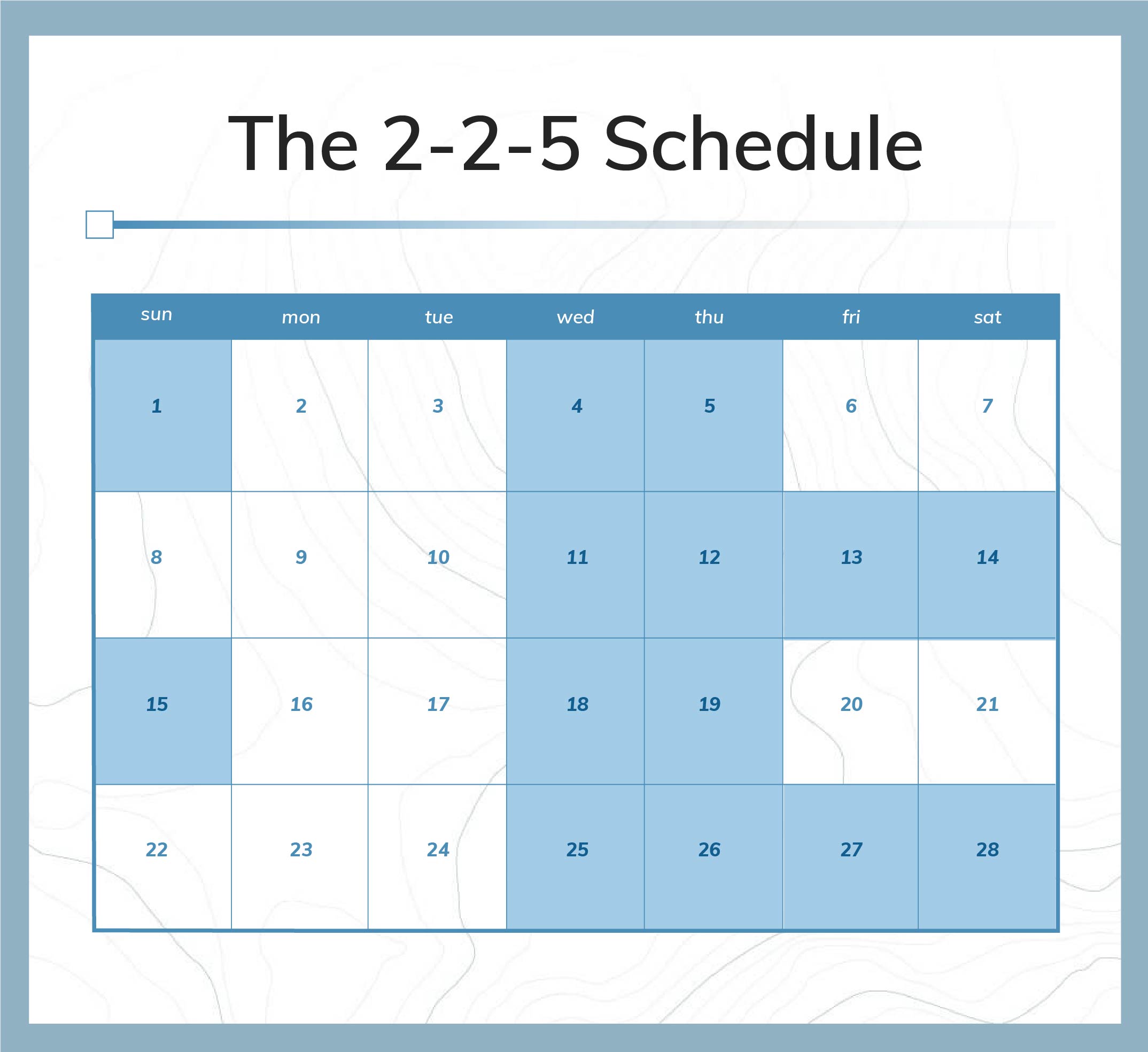 The 2-2-5 Schedule